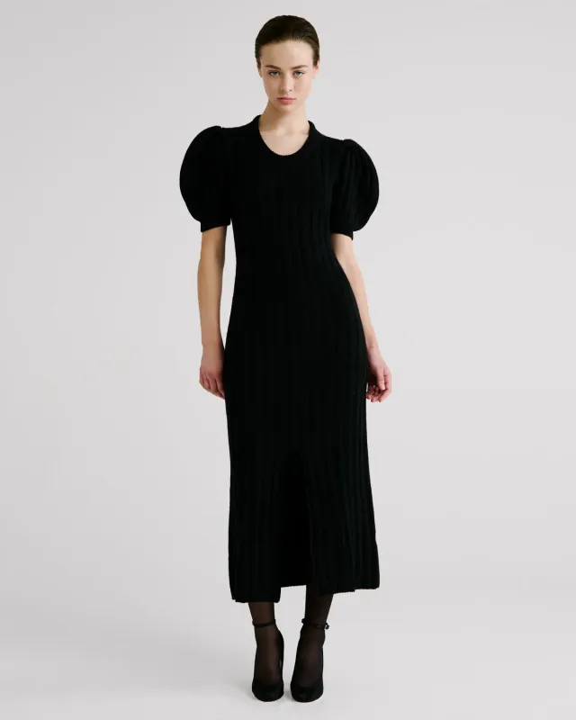 Violante Nessi Ono vestito nero cashwool merino
