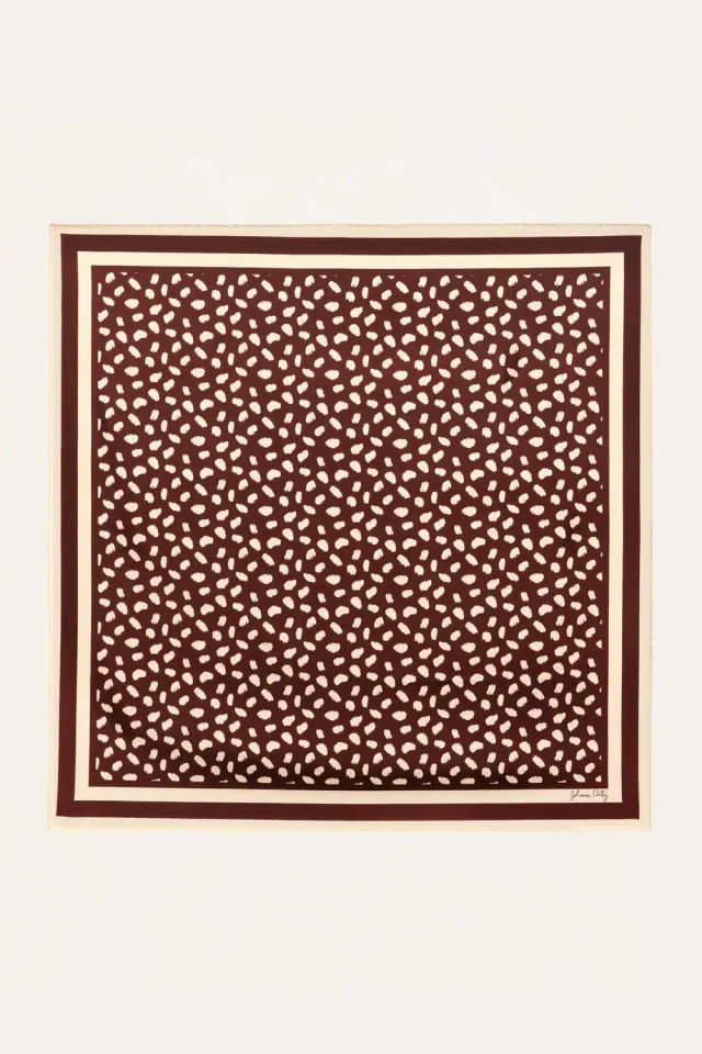 Johanna Ortiz Feline Spirit foulard seta marrone taglia unica