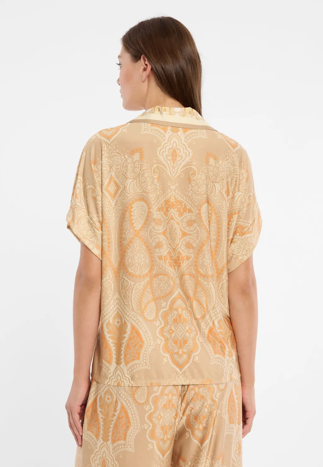 Ana Alcazar Doremio blusa gialla paisley maniche corte