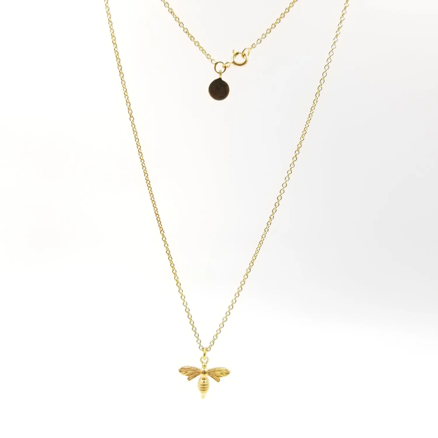 Our Dve Bee-tle Chain collana ape placcata oro 18kt
