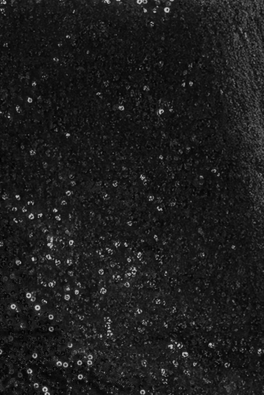 Goddiva Sequin Velvet maglione nero paillettes velluto