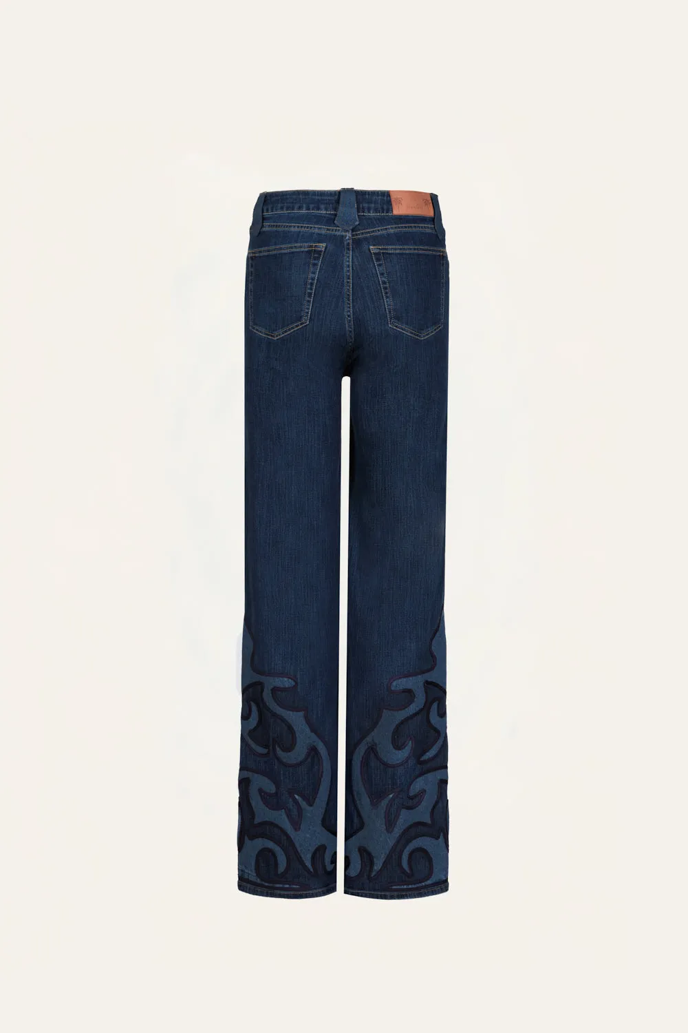Johanna Ortiz Edge Stitch pantaloni jeans denim blu
