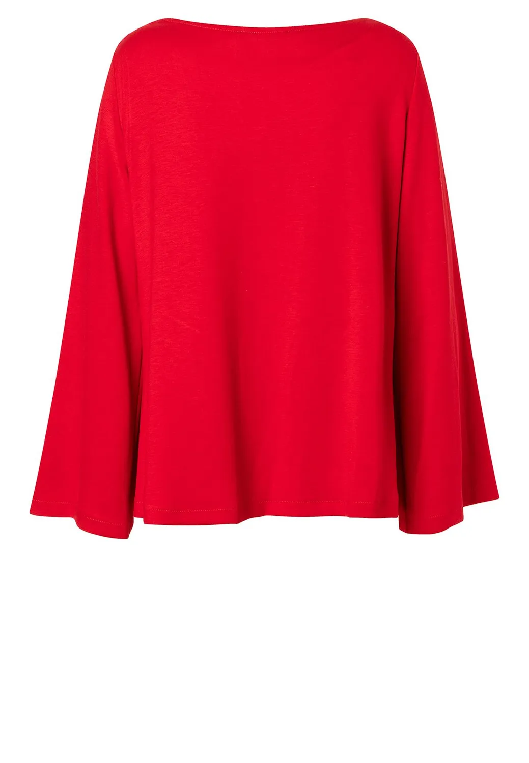Ana Alcazar Sitia top jersey rosso maniche tromba
