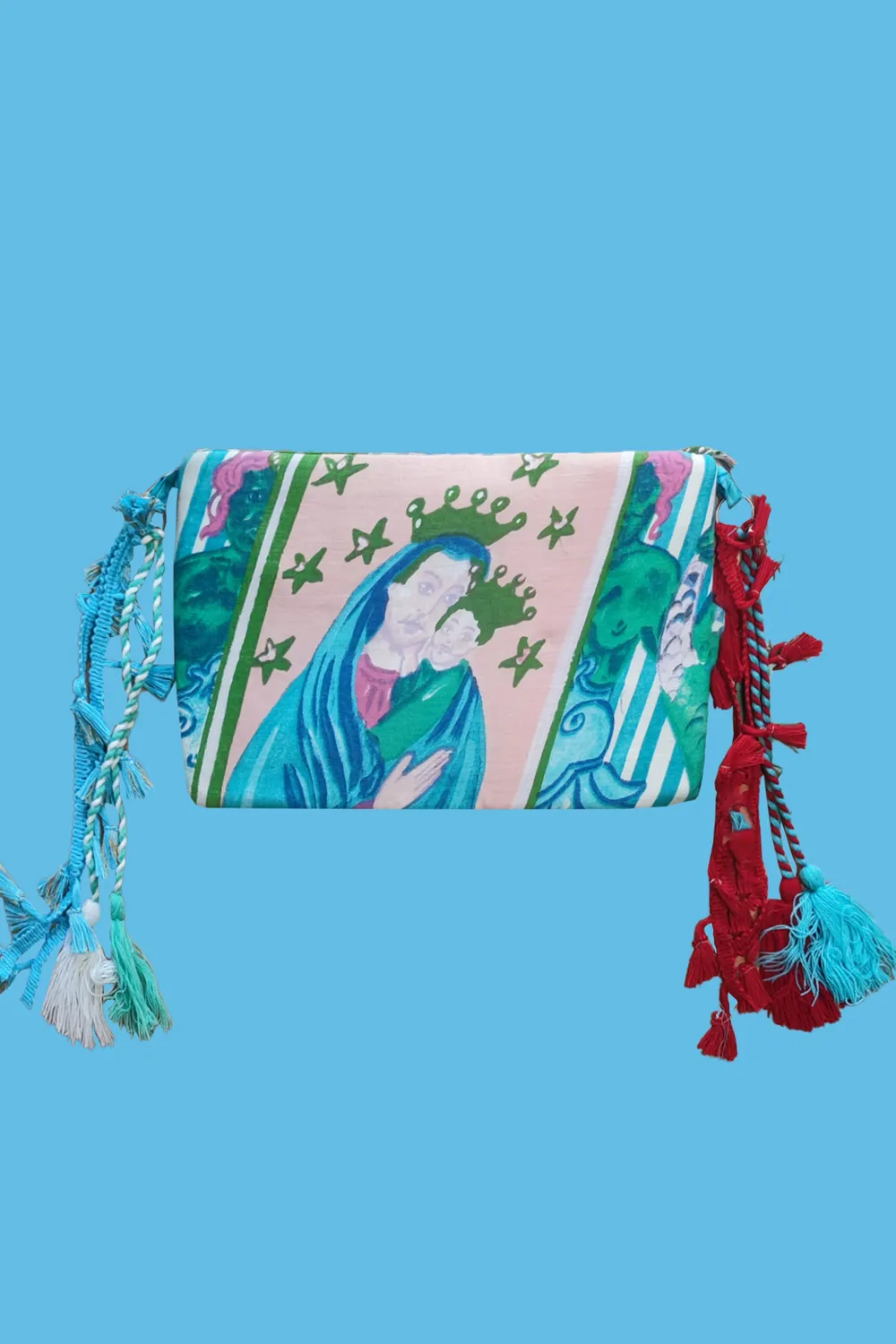 Antica Sartoria clutch DV1707 pochette turchese cotone