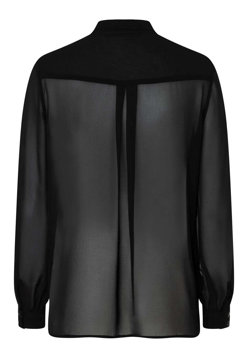 Ana Alcazar Cosara blusa in chiffon nera con fiocco