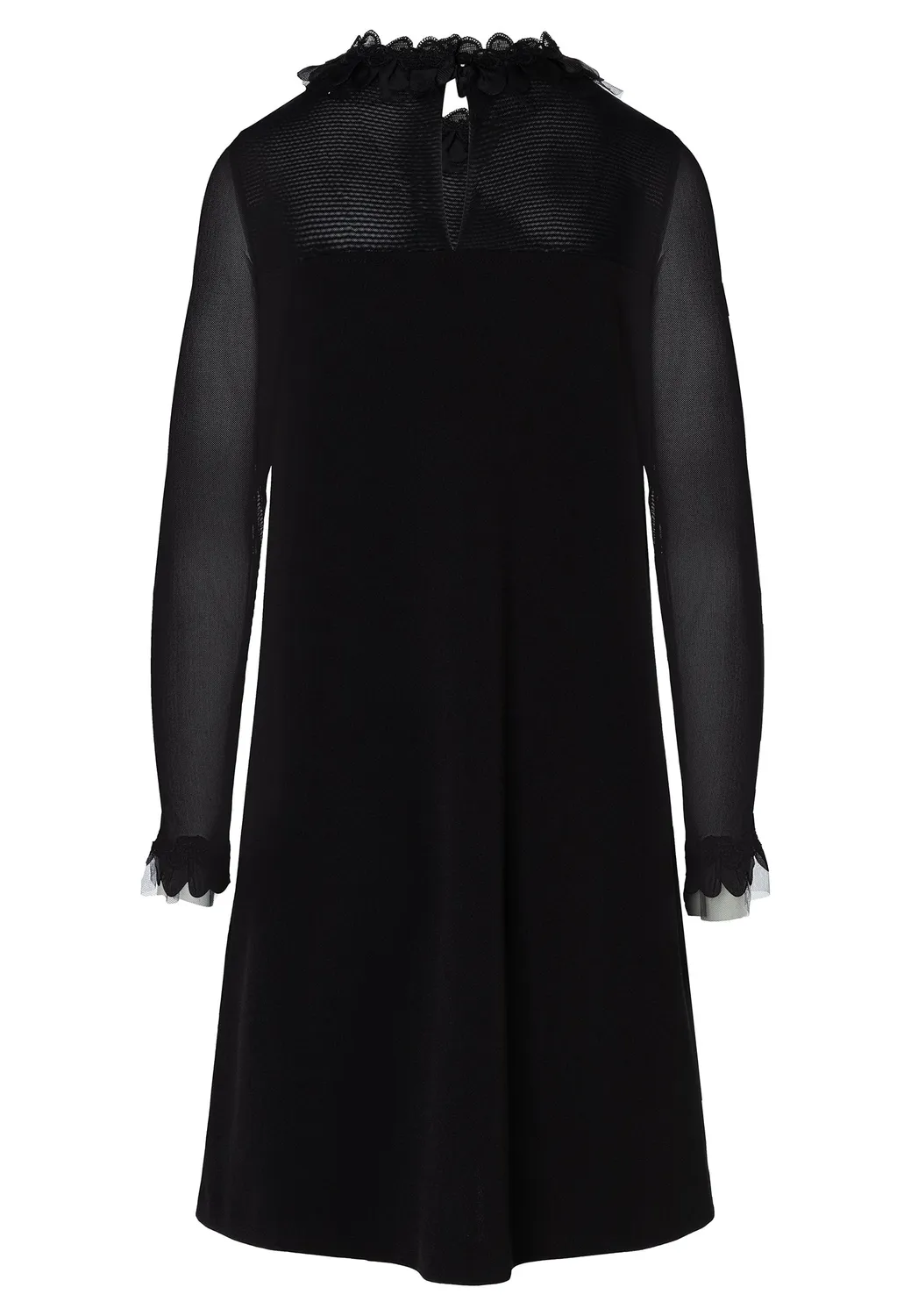 Ana Alcazar Endory abito cocktail nero pizzo tulle