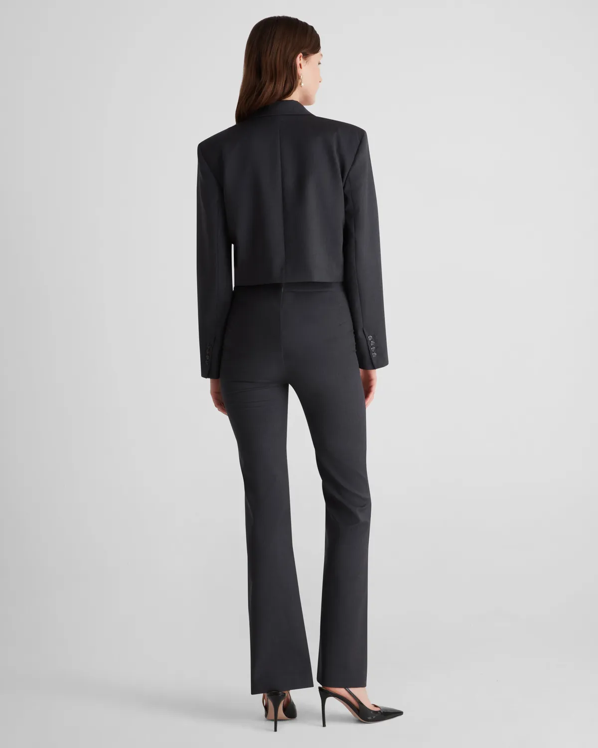 Violante Nessi Matisse Pantaloni Lana Grigi Svasati