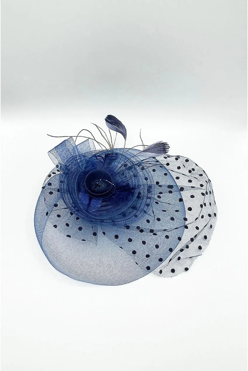 SVNX HA302915 fascinator velo pois blu navy