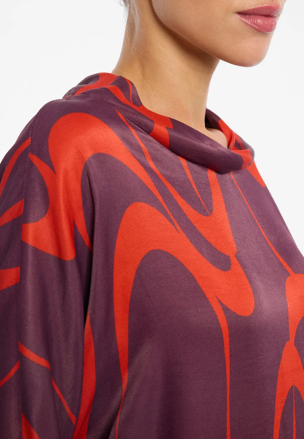 Ana Alcazar Enville camicia satin fantasia onde
