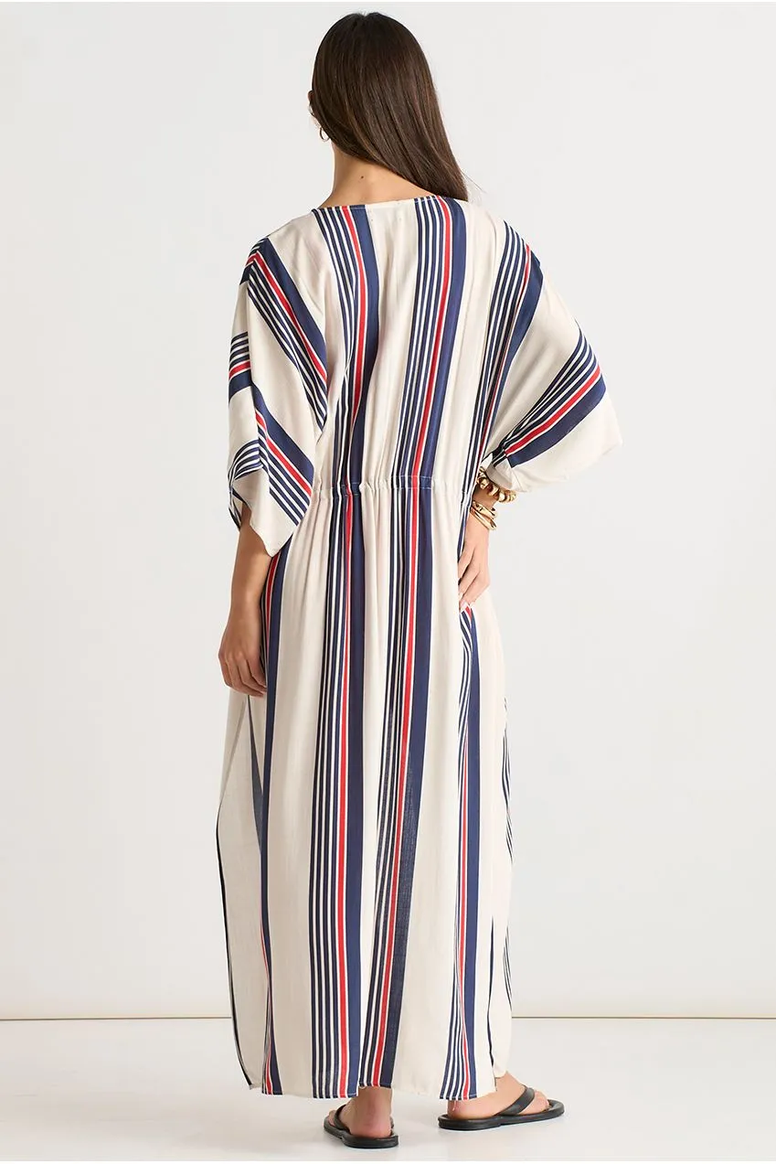 Gini London Stripe kimono mare multicolor con lacci