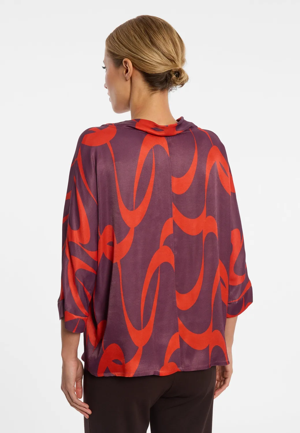 Ana Alcazar Enville camicia satin fantasia onde