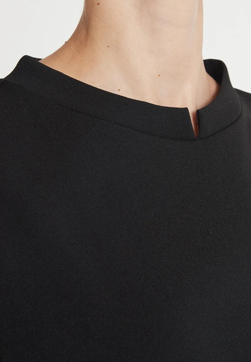 Ana Alcazar Melea abito ampio nero midi jersey