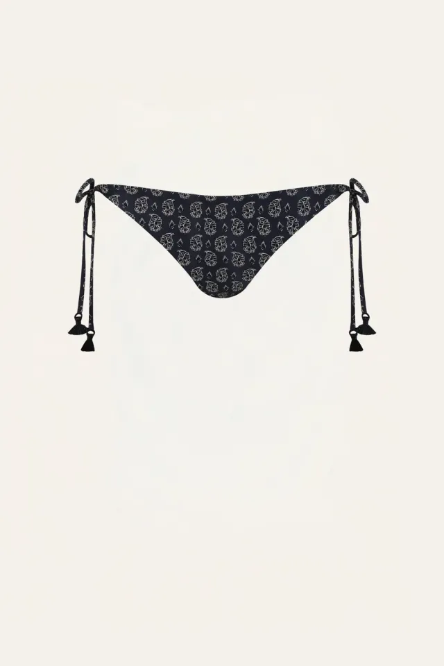 Johanna Ortiz Sagrado slip bikini nero lacci laterali
