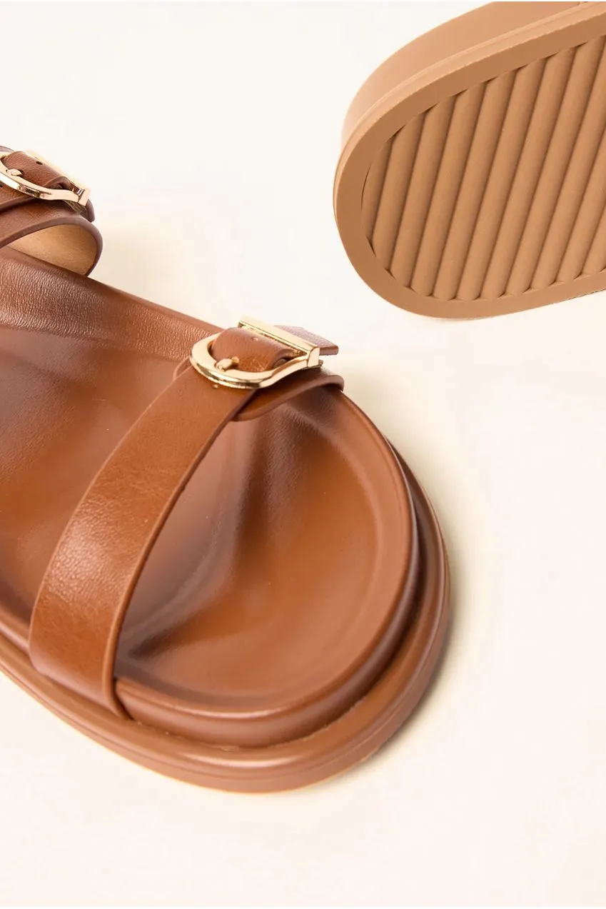 Blue Vanilla Sandali con Fibbia Camel Piatti