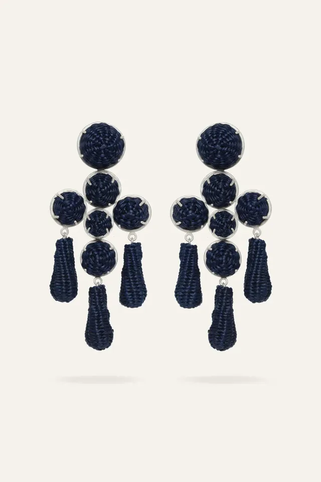 Johanna Ortiz Seville Dance orecchini iraca blu