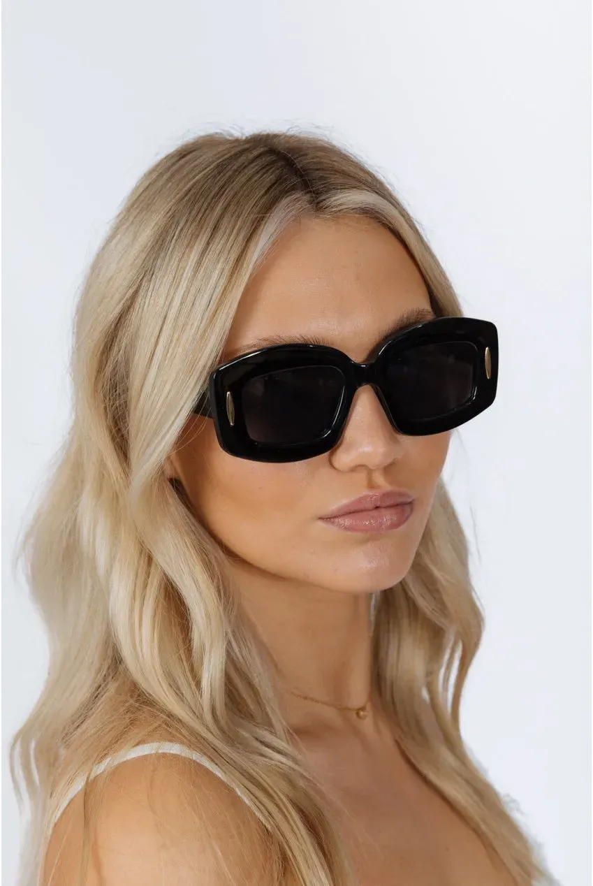 SVNX Occhiali Sole Rettangolari Oversize Neri