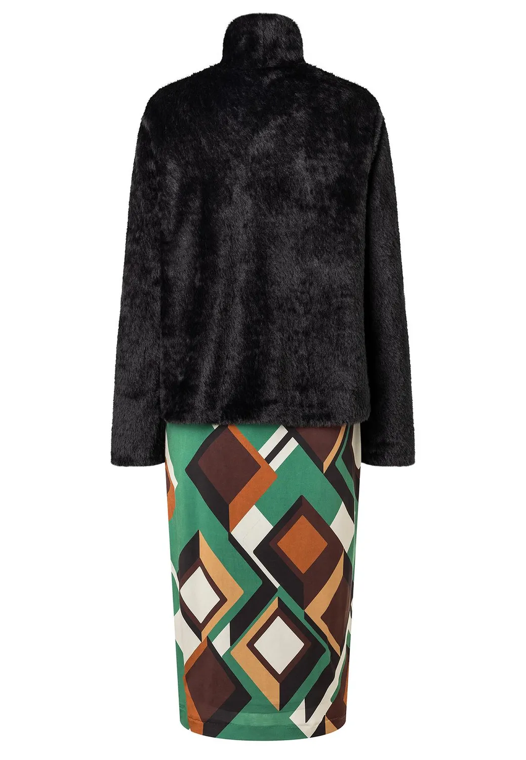 Ana Alcazar Hiplea abito maglia fantasia retro collo alto