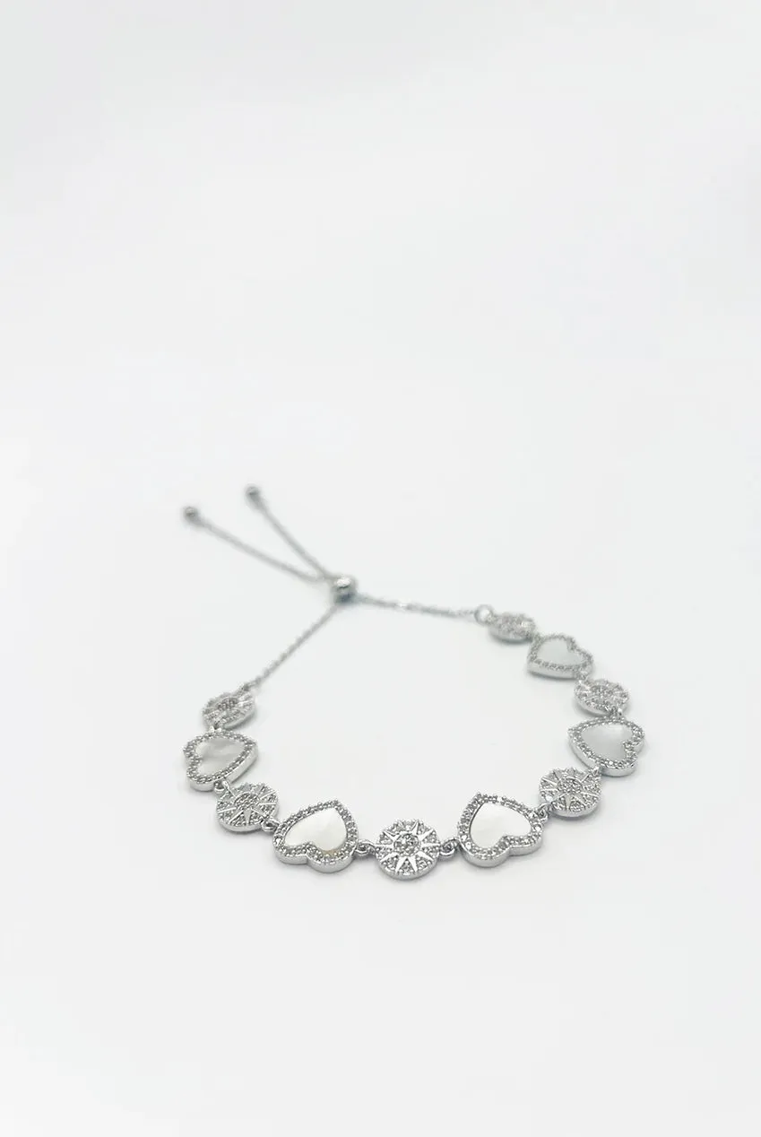 SVNX Bracciale Argento Cuore Diamante Regalo