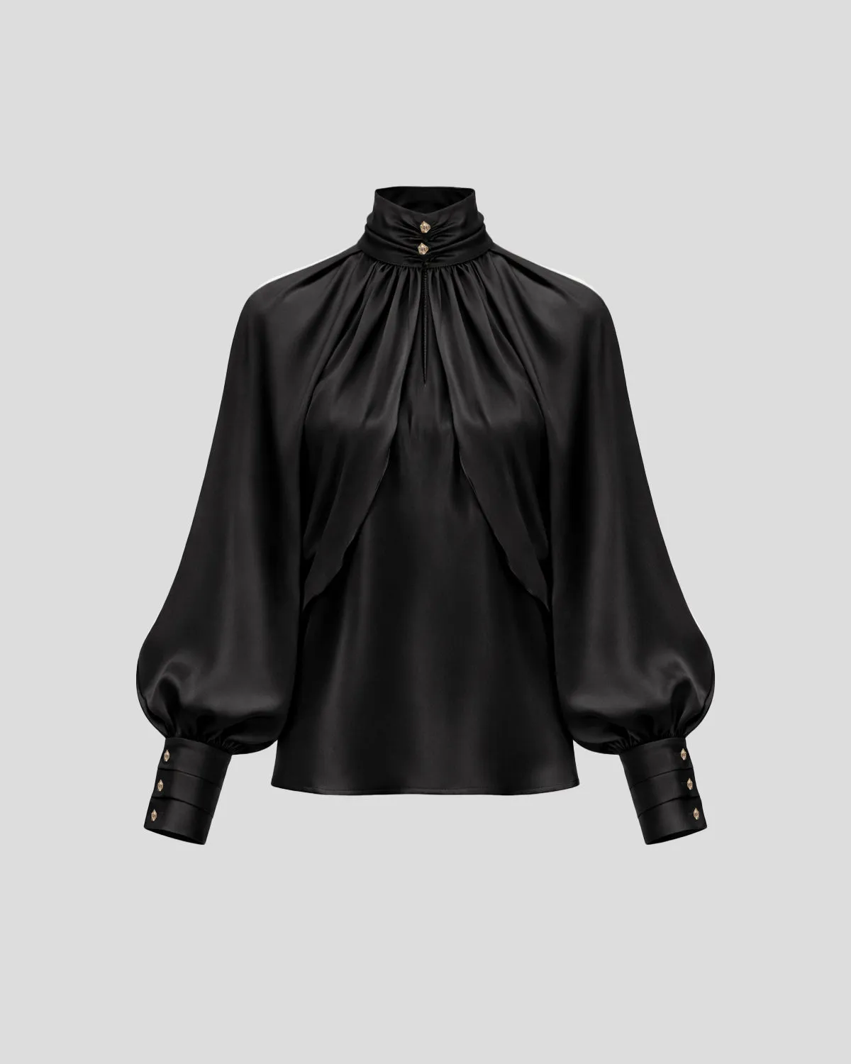 Violante Nessi Rossini camicia satin seta nero
