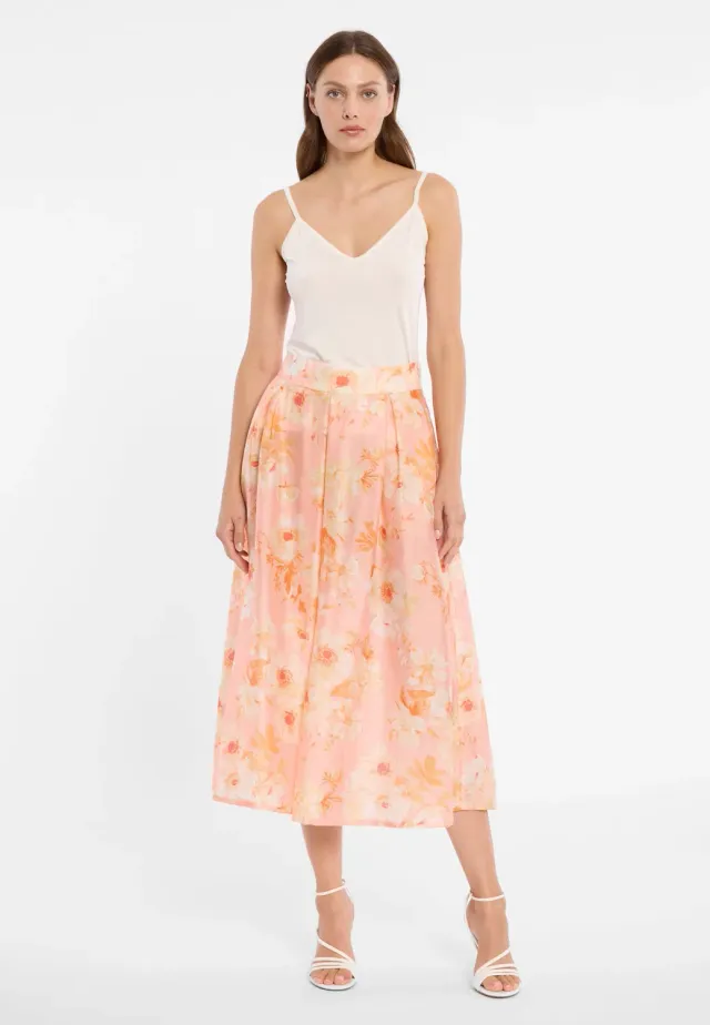Ana Alcazar Doremiy gonna maxi lunga fantasia fiori