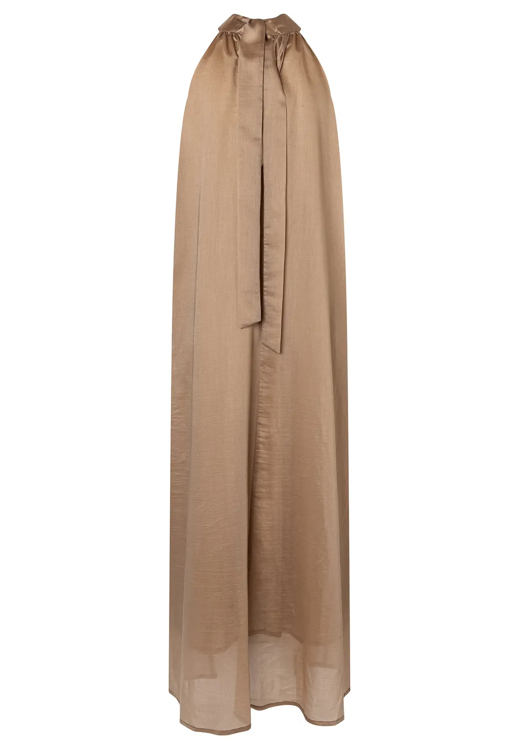 Ana Alcazar Dayla abito lungo halterneck marrone