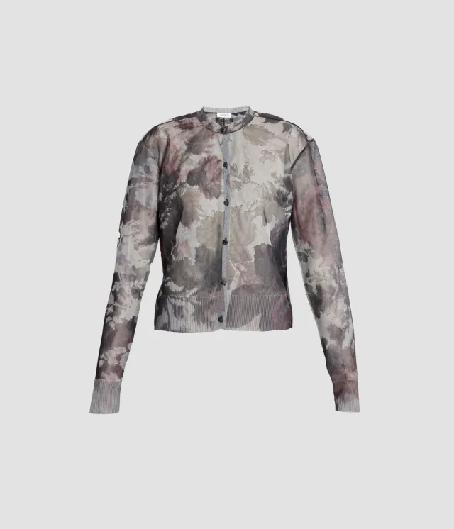 Erdem Cardigan Jacquard Floreale Semivelato