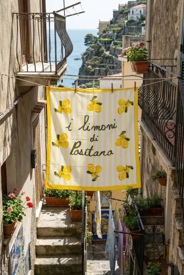Antica Sartoria FC584 foulard cotone giallo agrumi