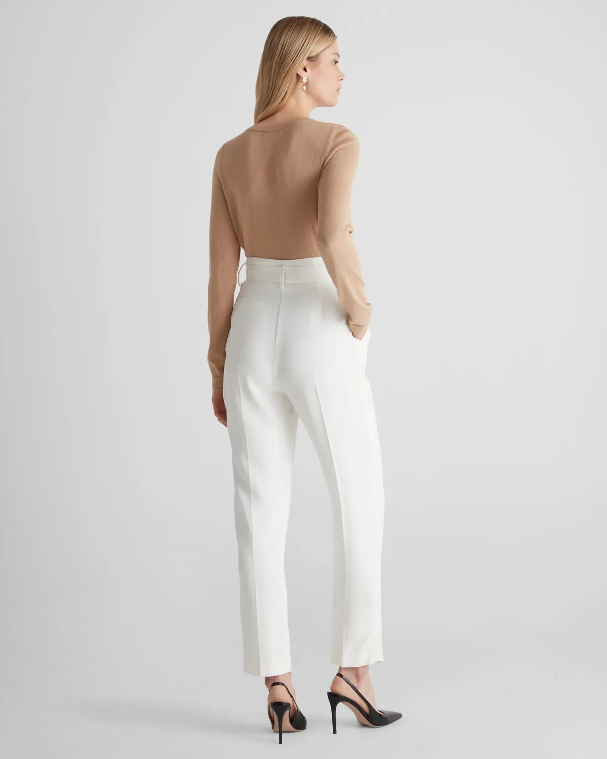 Violante Nessi Rotella top beige cashmere cotone