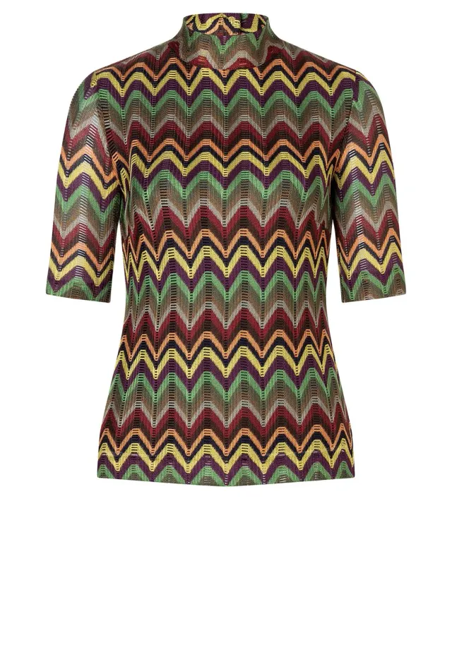 Ana Alcazar Sulara top maglia traforato zigzag