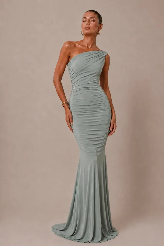 Honor Gold Alicia abito maxi multiway verde salvia