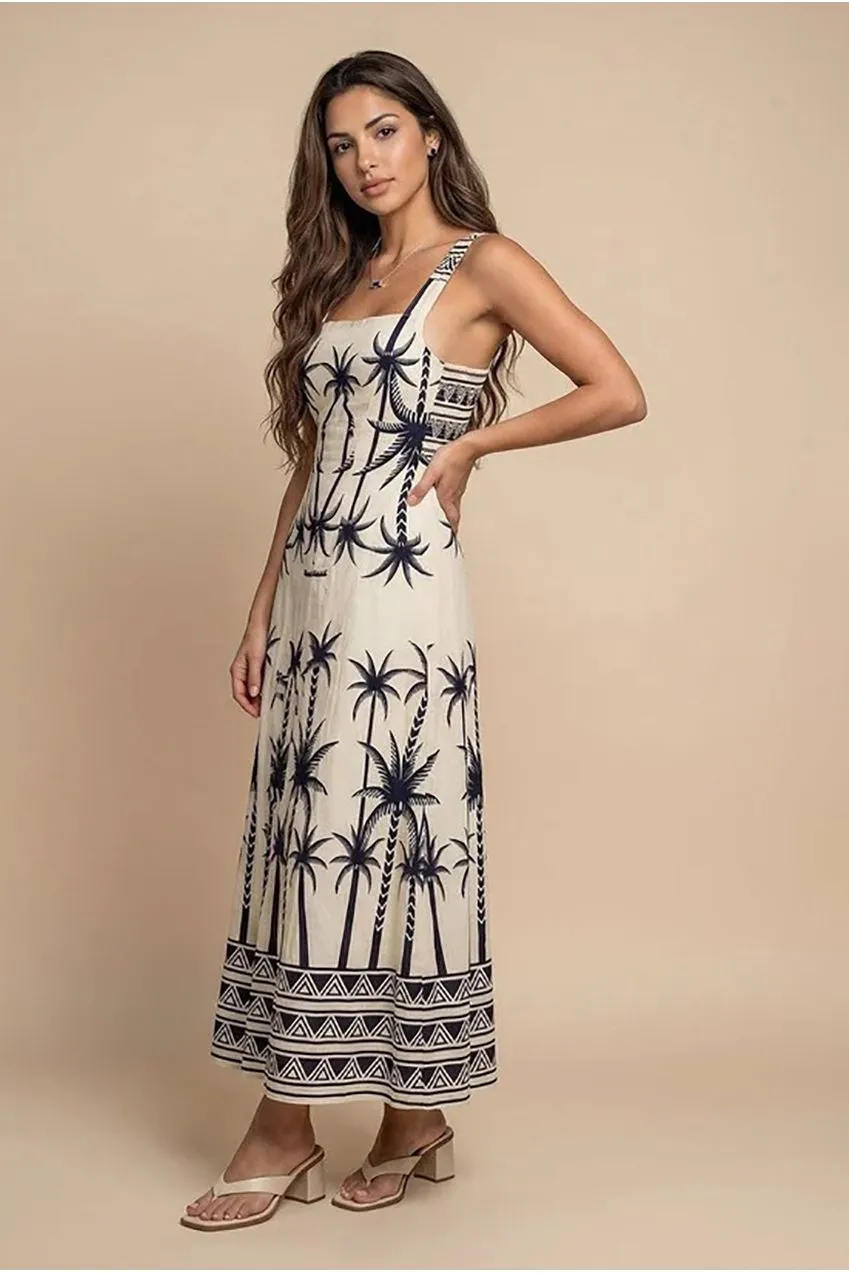 Urban Bliss Border abito lungo blu navy leggero