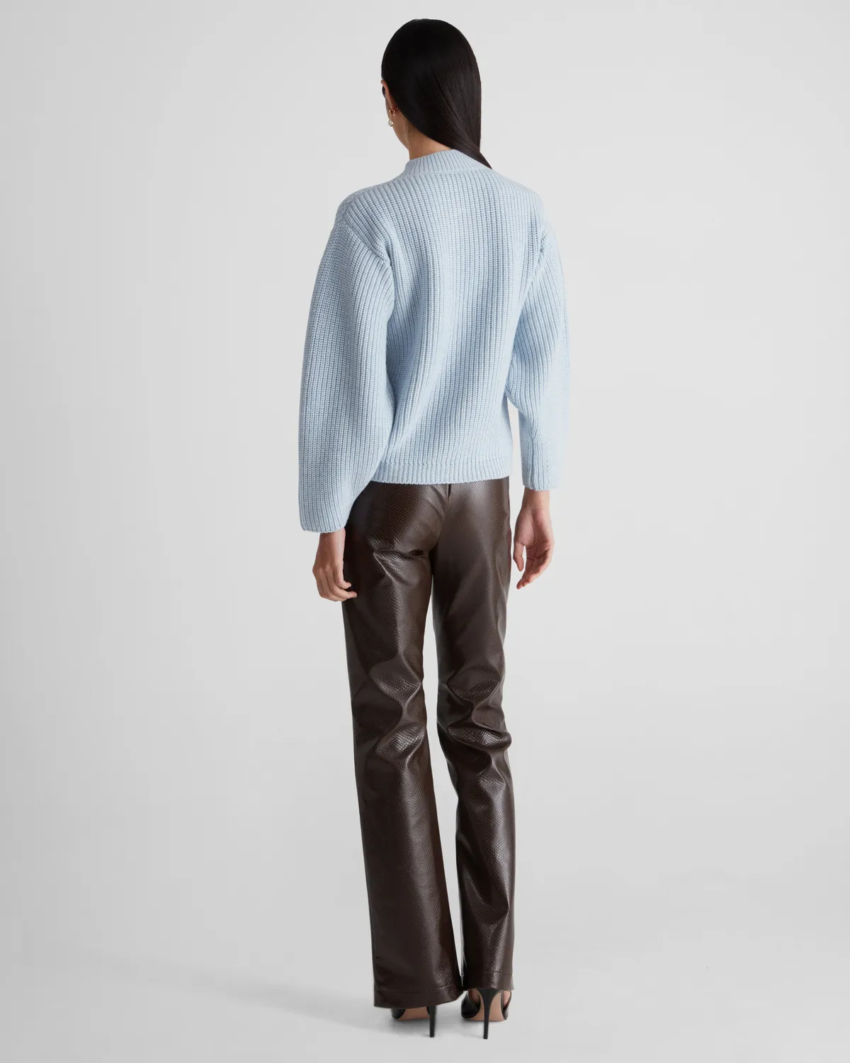 Violante Nessi Mario cardigan azzurro lana merino Cashwool