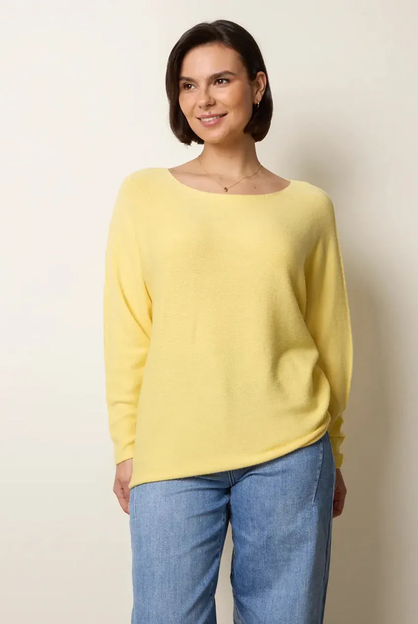 Blue Vanilla maglione girocollo giallo limone