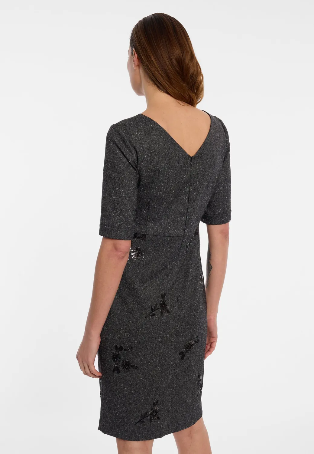 Ana Alcazar Enliratelle tubino tweed antracite