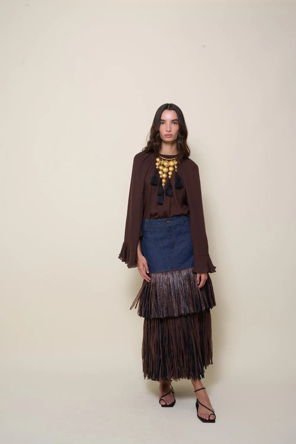 Johanna Ortiz Tropical Breeze collana choker oro nero