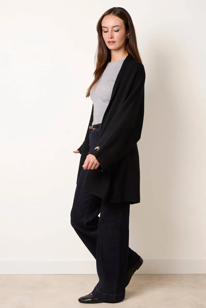 Blue Vanilla Heavy Knit cardigan nero chunky unisize
