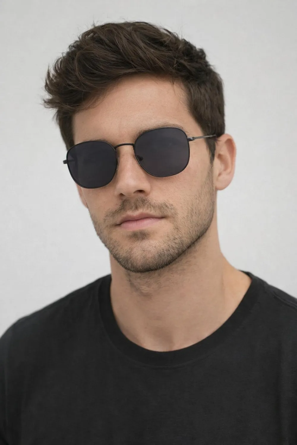 SVNX Hexagon Aviator Occhiali da sole neri esagonali