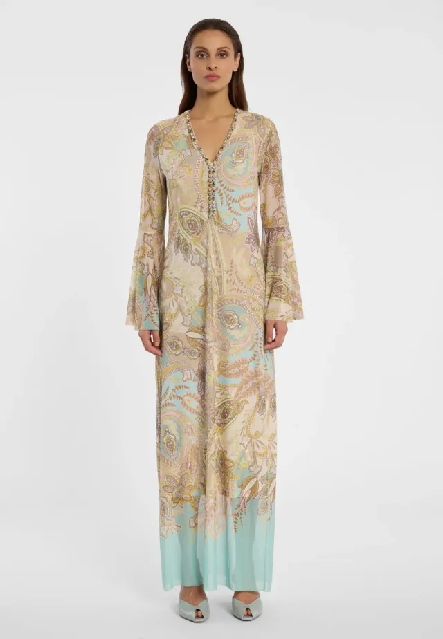 Ana Alcazar Densa caftano lungo paisley