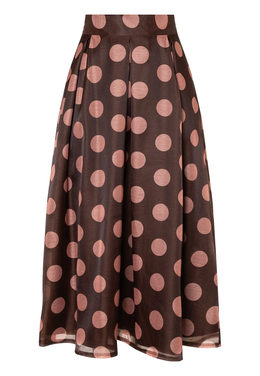 Ana Alcazar Eliranda gonna plisse midi pois