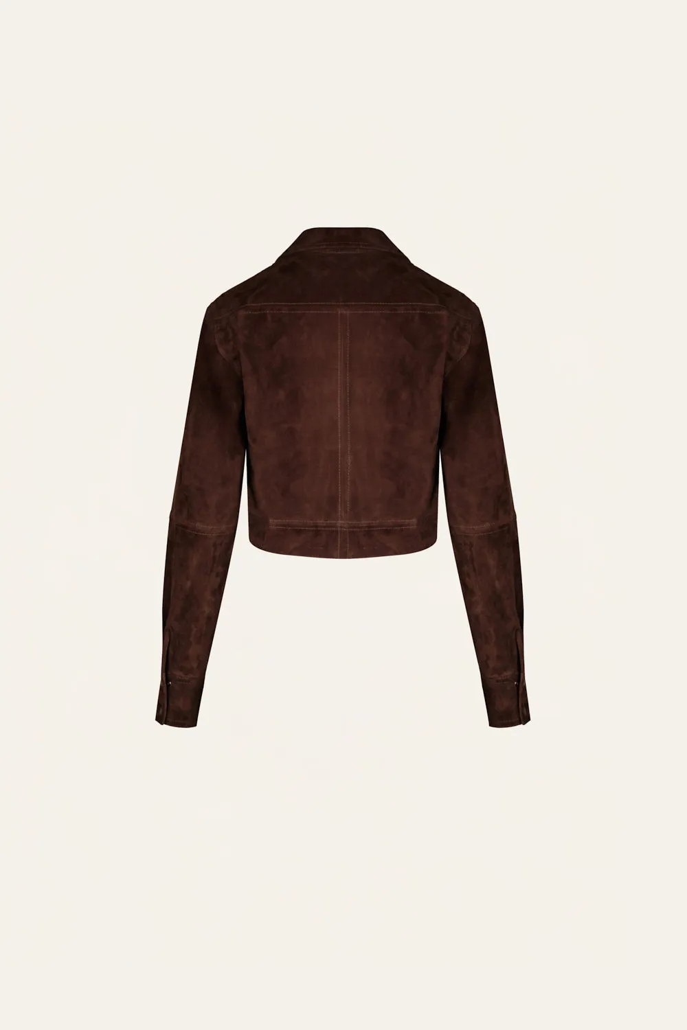 Johanna Ortiz Cropped Body camicia pelle marrone corto