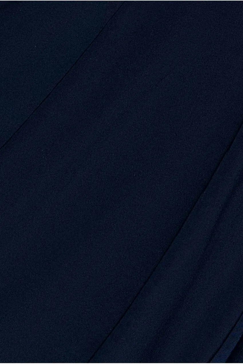 Goddiva Wrap abito mini blu notte maniche corte