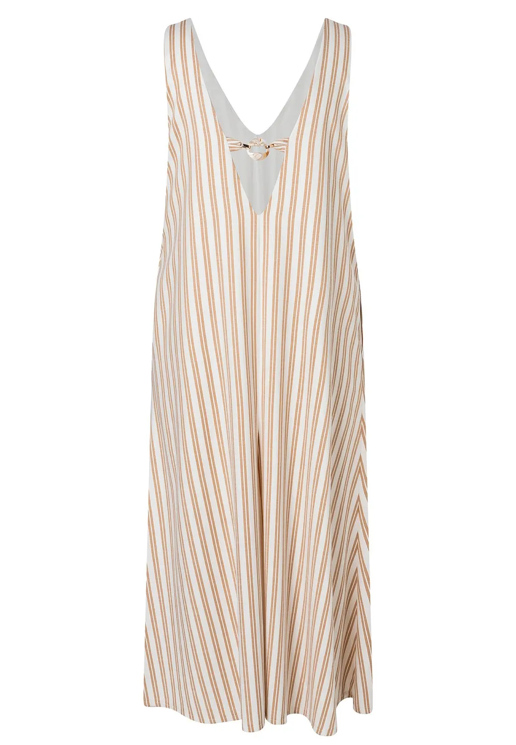 Ana Alcazar Zatea abito maxi bianco oversize righe