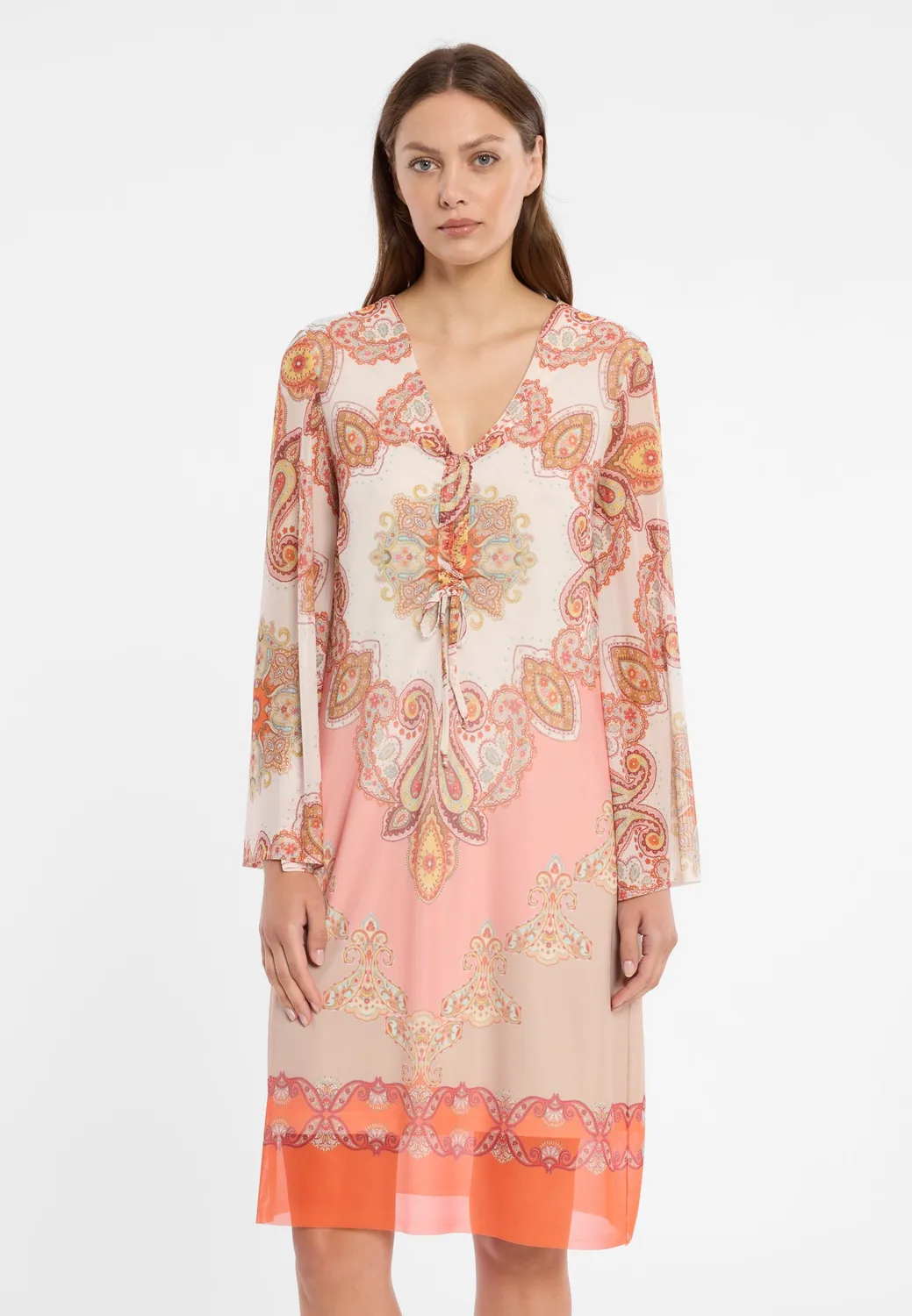 Ana Alcazar Doreniu abito tunica paisley pastello