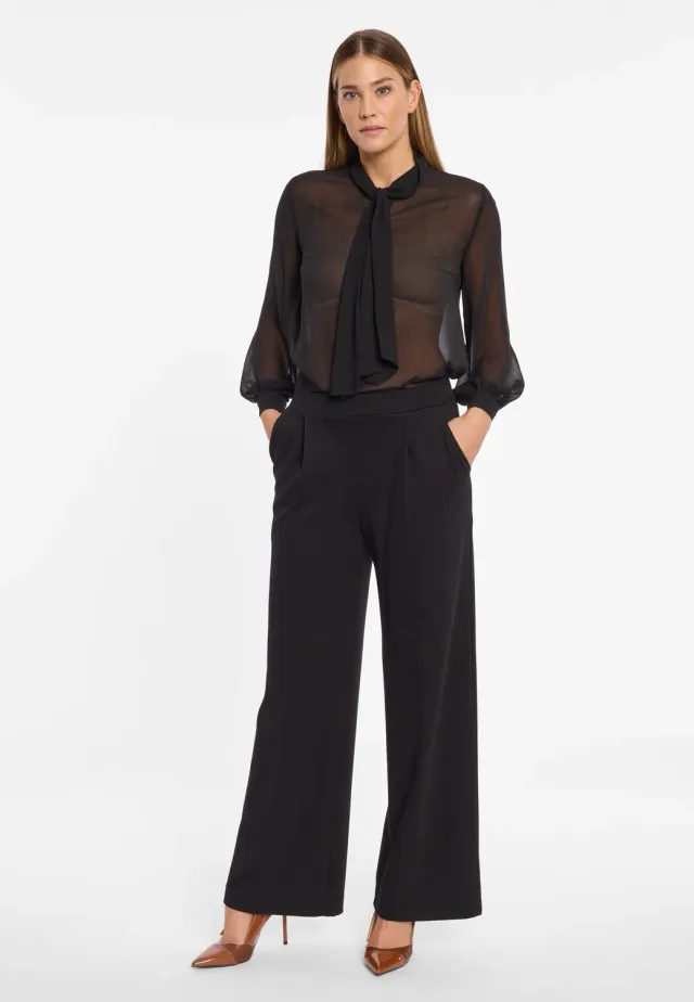 Ana Alcazar Aila pantaloni larghi pieghe beige
