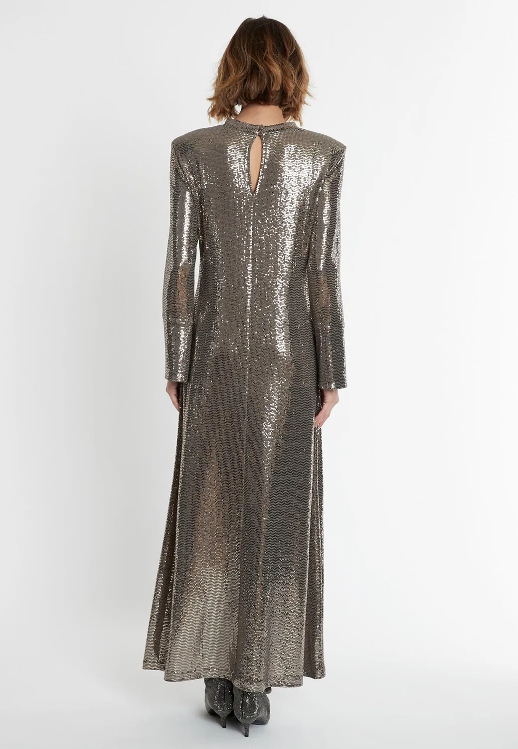 Ana Alcazar Sagaty Abito Maxi Paillettes