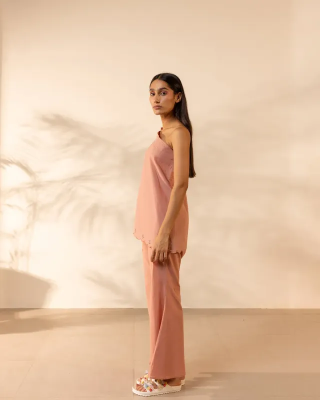 Our Dve Coral Kiss Pantaloni Rosa Cotone Svasati