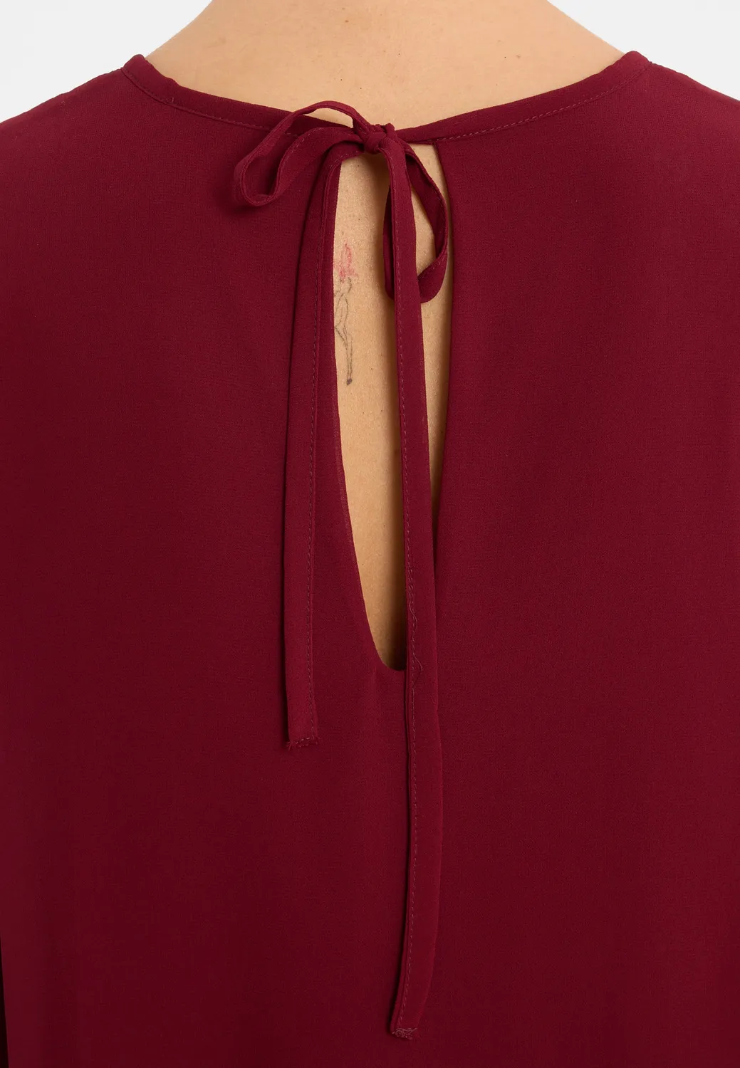 Ana Alcazar Cosmi top chiffon bordeaux ampio sera