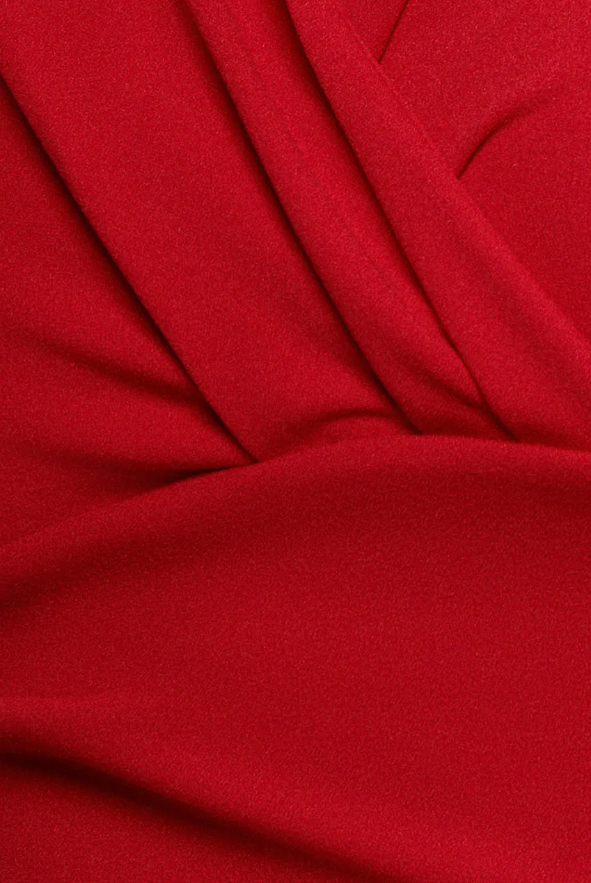 Goddiva Plus Bardot Scuba tuta rossa taglie forti