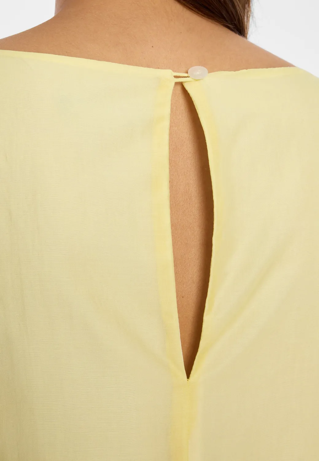 Ana Alcazar Dawna abito midi giallo pastello lyocell