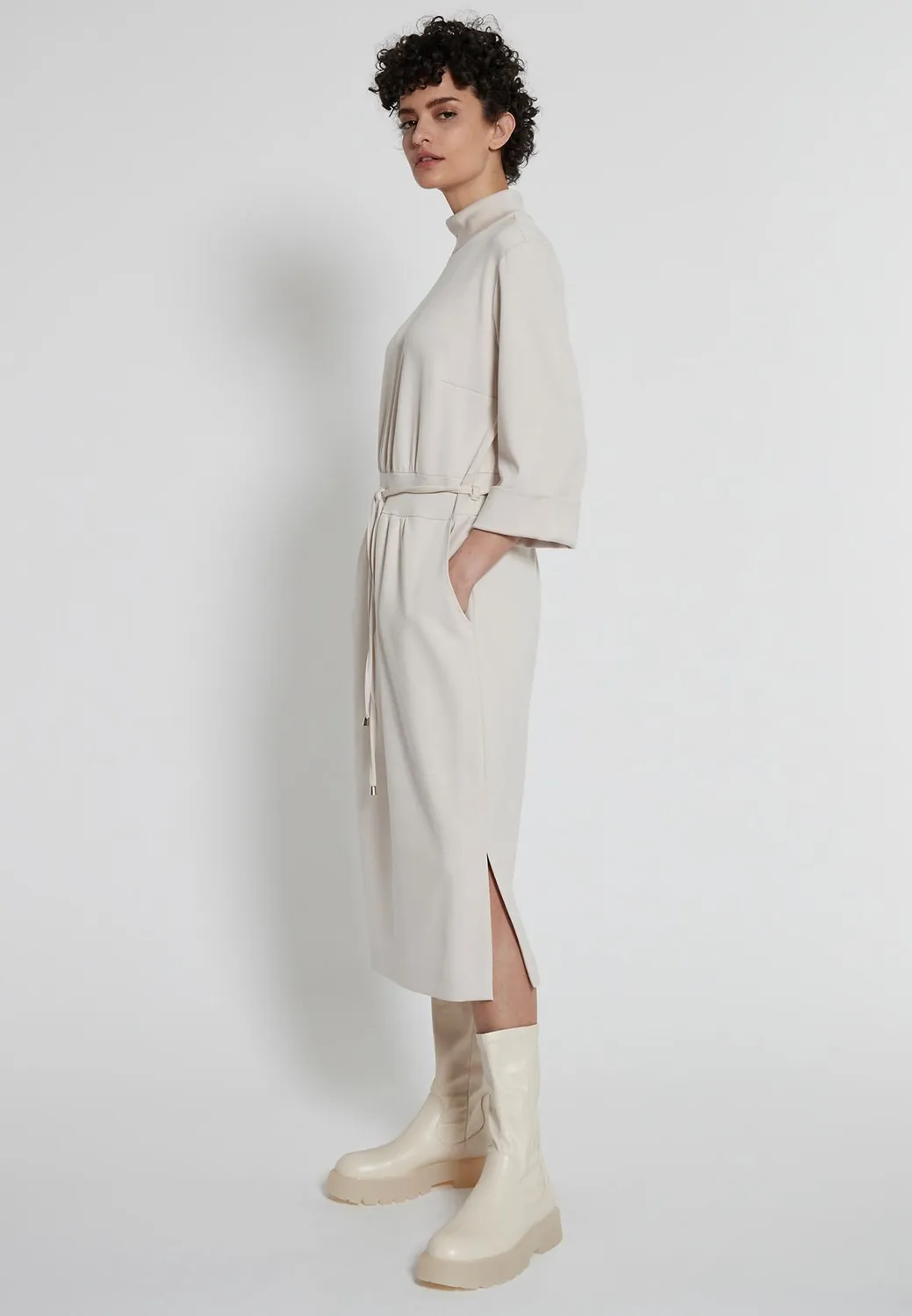 Ana Alcazar Hegla abito camicia midi bianco
